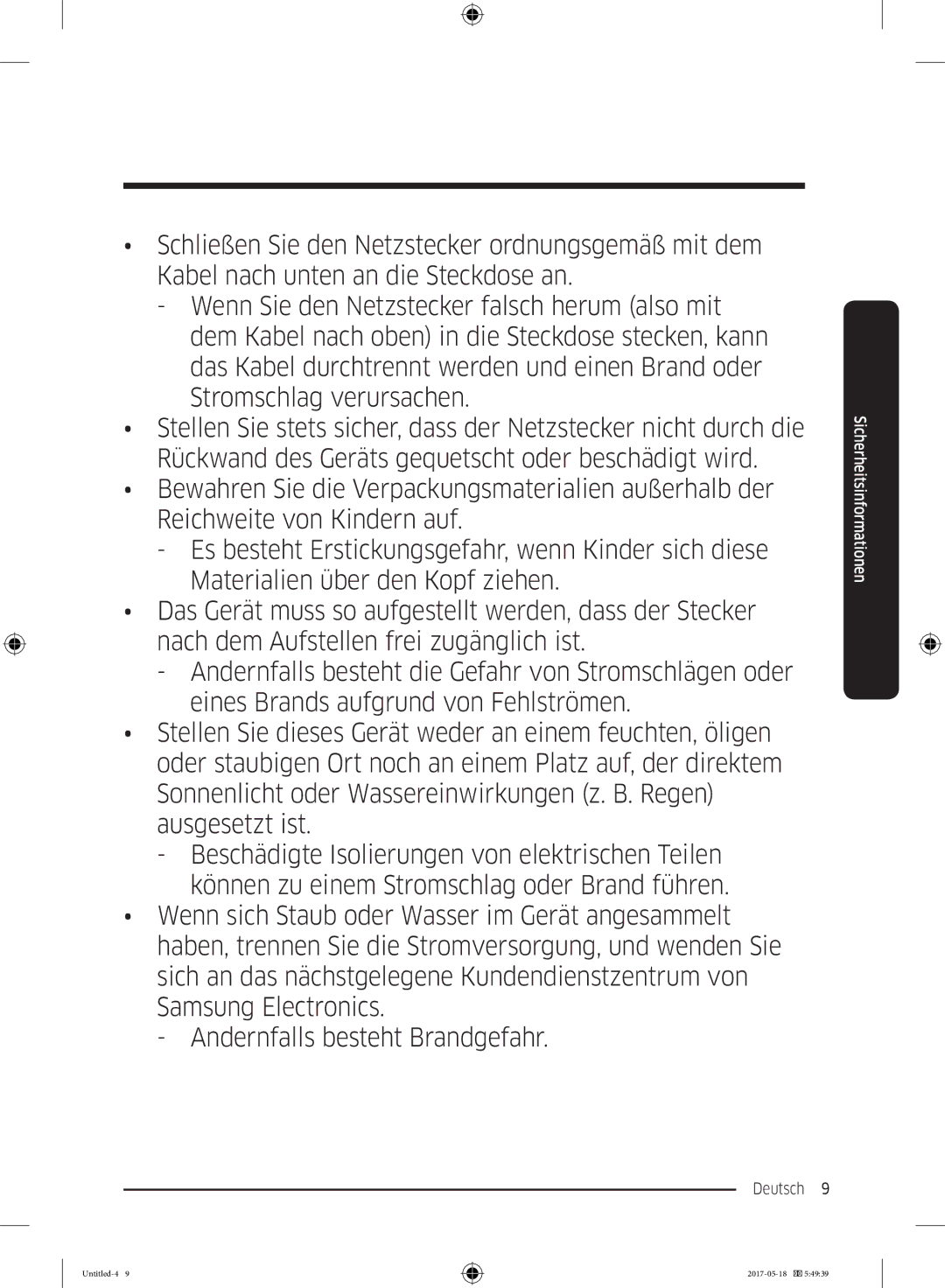 Samsung RL37J501MSA/EG, RB38K7998S4/EF, RB38M7998S4/EF manual Deutsch  